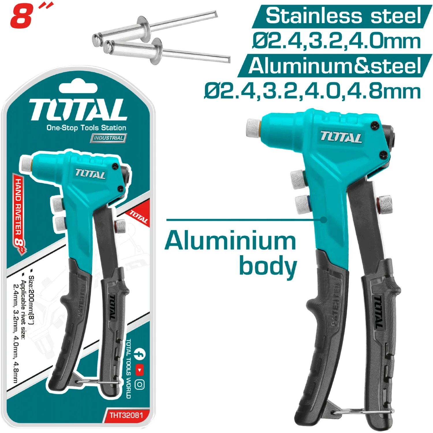 REMACHADORA  8" INDUSTRIAL SUPER TOTAL (THT32081)