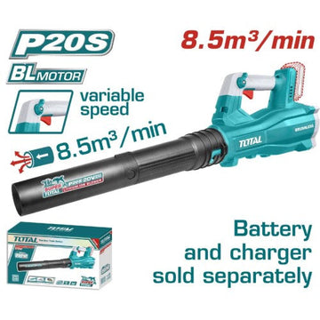 SOPLADOR 20V PARA HOJAS TOTAL NO INCLUYE BATERIA NI CARGADOR