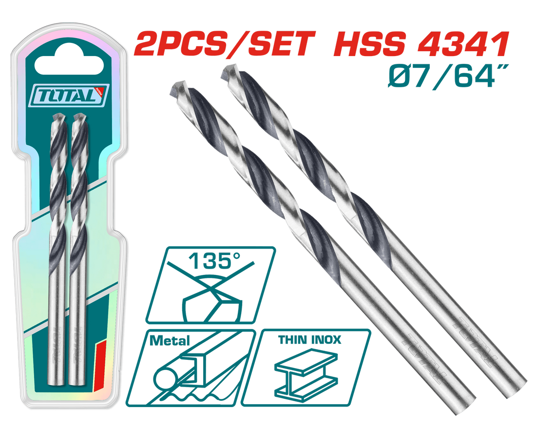 BROCA LAMINA 7/64" JUEGO X 2PZS INDUSTRIAL SUPER TOTAL