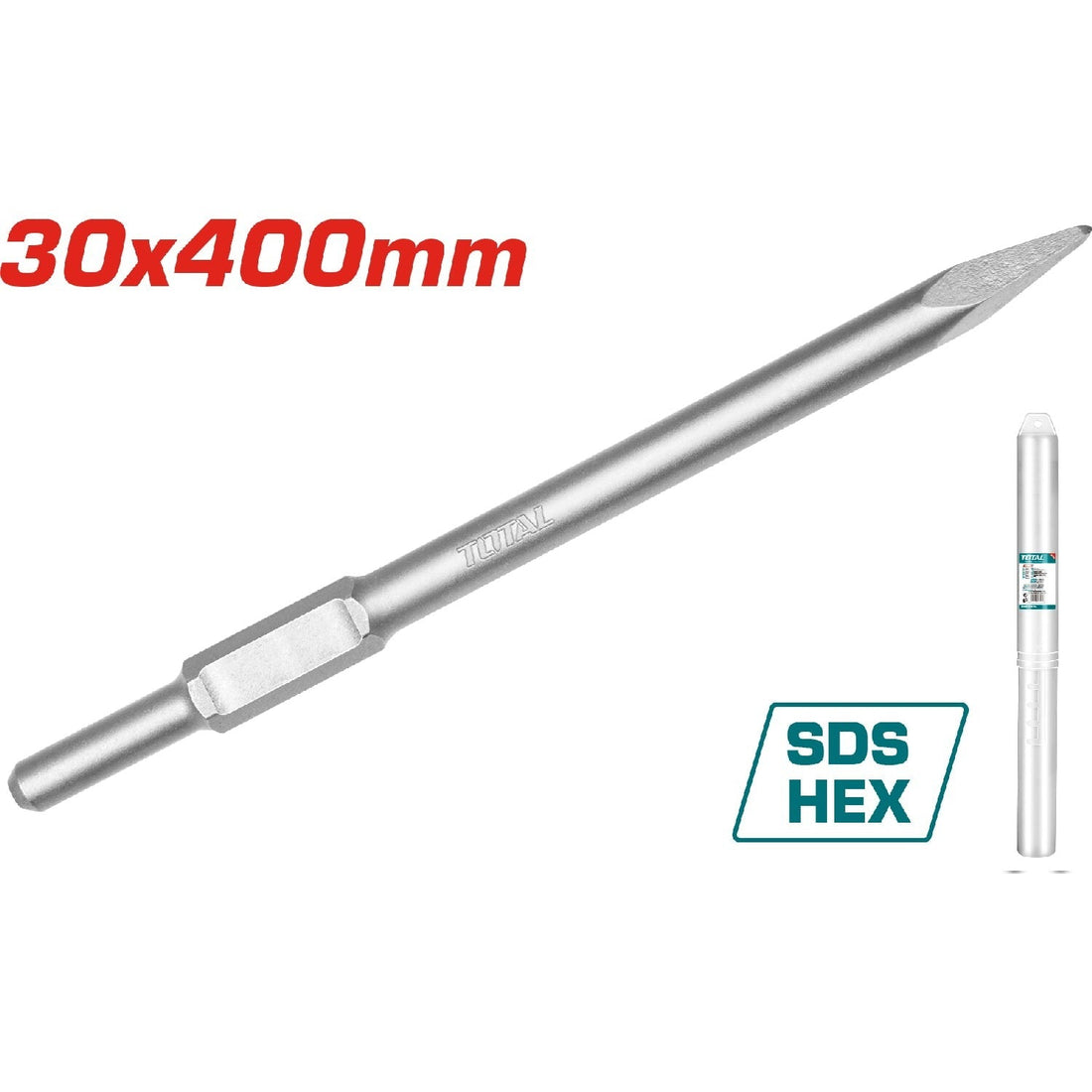 CINCEL PUNTA SDS HEXAGONAL 30X 400 MM SUPER TOTAL