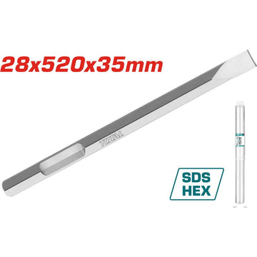 CINCEL PLANO SDS HEXAGONAL 28 X 520 X 35 MM SUPER TOTAL