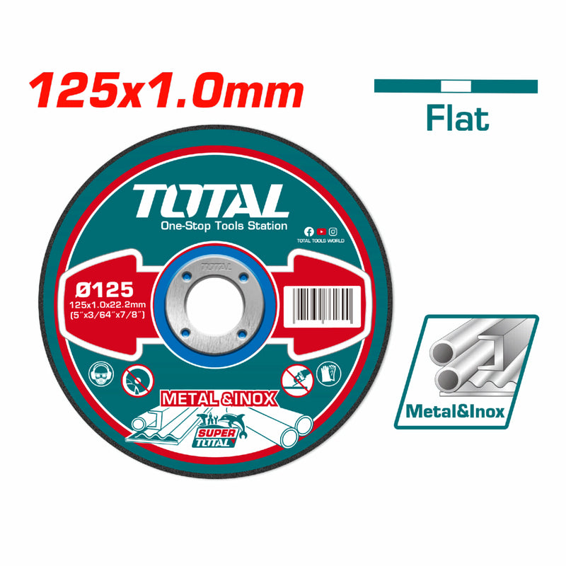 DISCO CORTE METAL/ACERO INOXIDABLE 5" SUPER TOTAL (TAC2101251)