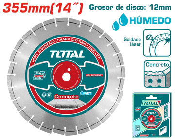 DISCO DIAMANTADO SEGMENTADO 14" CONCRETO INDUSTRIAL SUPER TOTAL (TAC2113552)