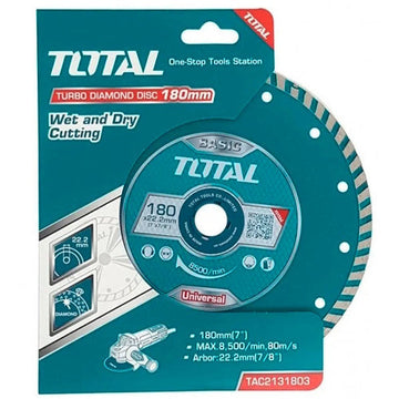 DISCO (7") DIAMANTADO TURBO (180X22MM) (TOTAL)