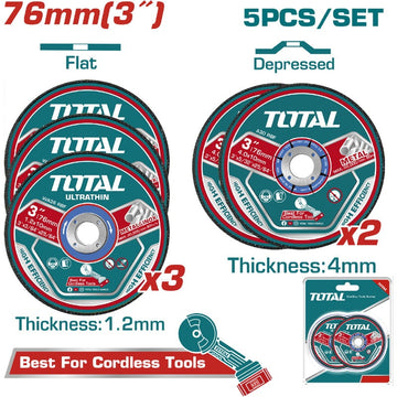 JUEGO DE DISCOS DE CORTE 3 " X 5 PZS SUPER TOTAL