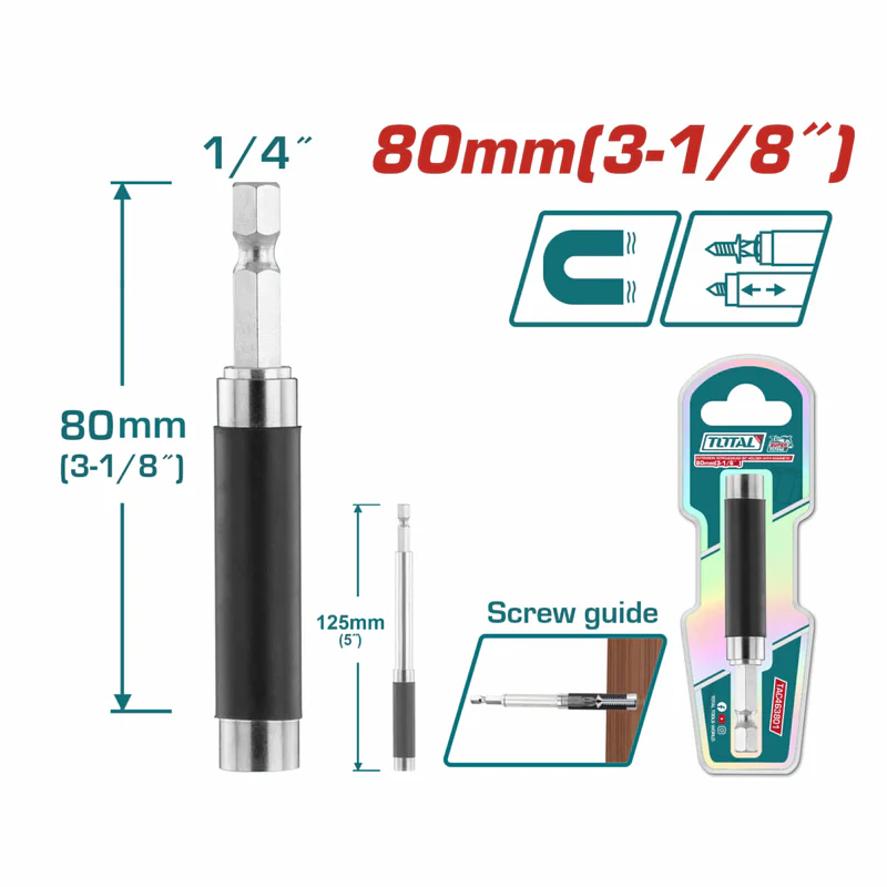 PUNTA EXTENSION MAGNETICA PARA TALADRO  1/4"  SUPER TOTAL (TAC463801)