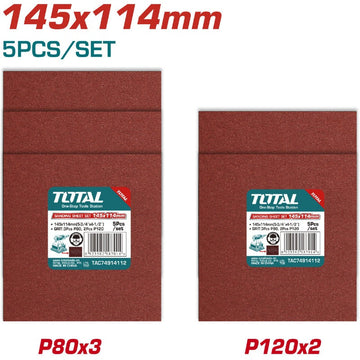 JUEGO DE LIJAS (145x114MM) SURTIDAS X 5PZS  (TOTAL)