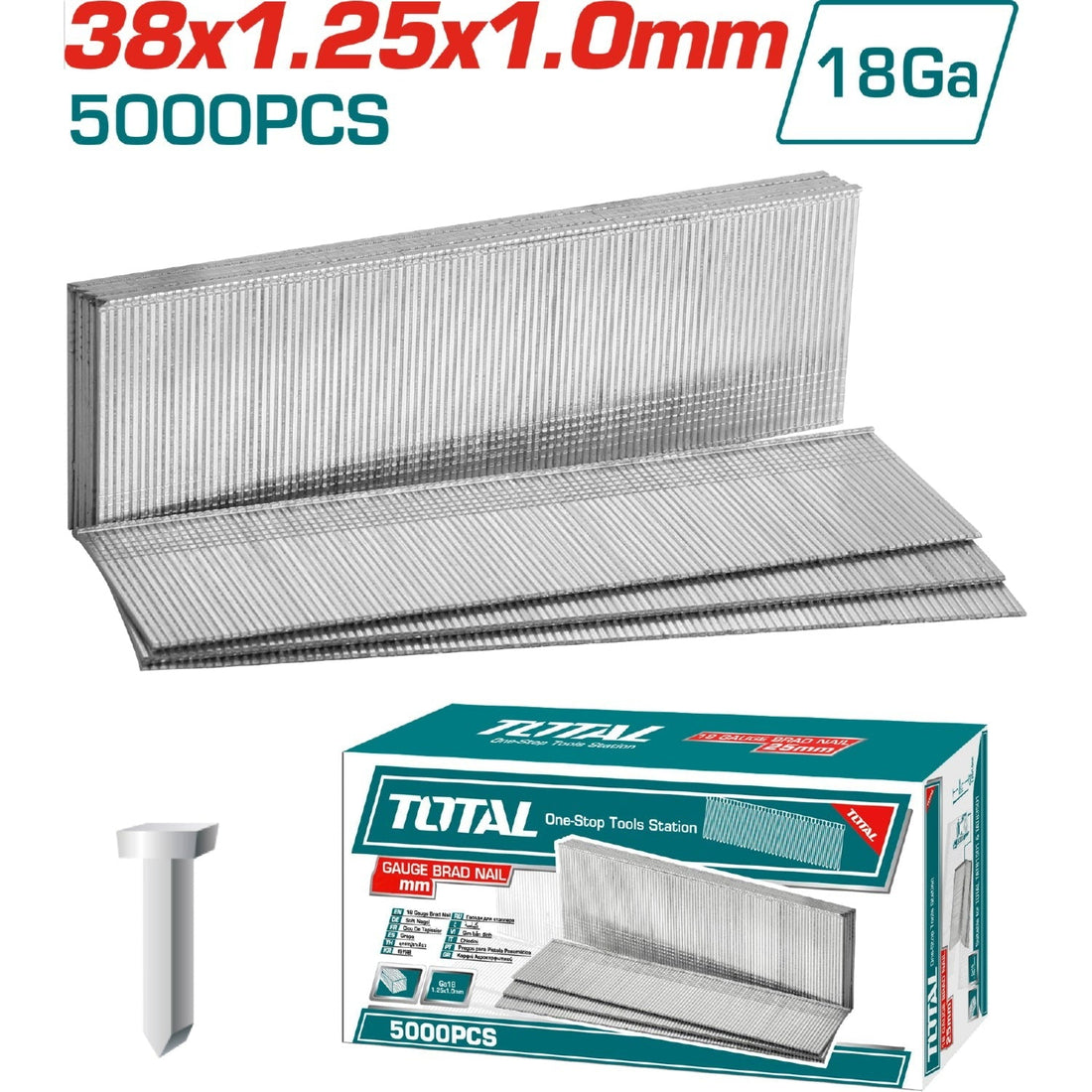 CLAVO 40MM PARA CLAVADORA NEUMATICA 5000 PZS TOTAL