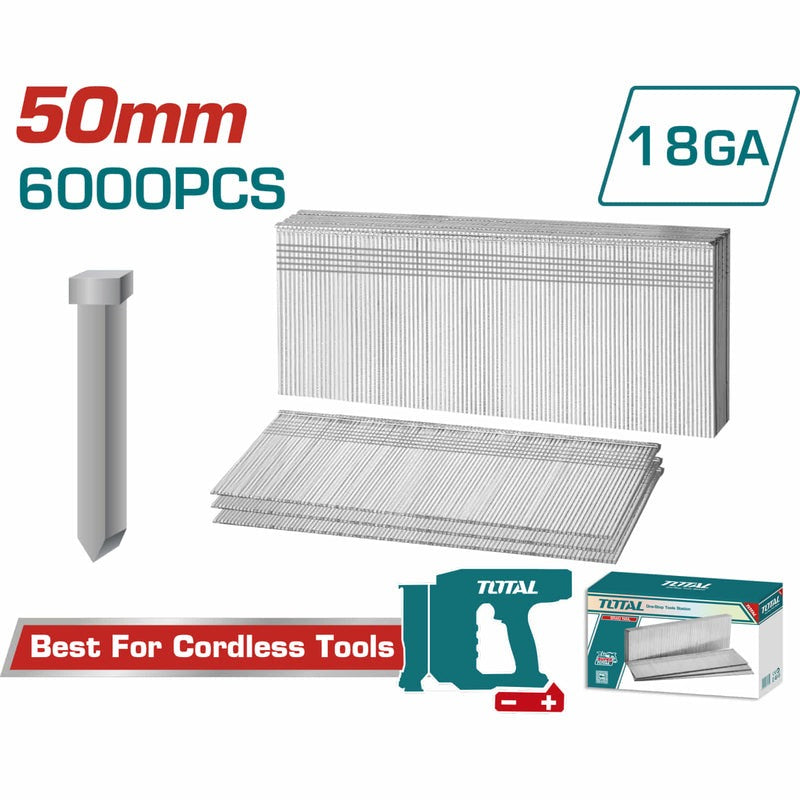 CLAVO 50MM PARA CLAVADORA NEUMATICA 6000 PZS TOTAL (TAC918506)