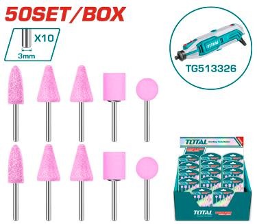 ACCESORIOS DE PIEDRA PARA MOTO TOOL MINI 10 PZS TOTAL