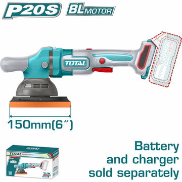 POLICHADORA INALAMBRICA 6" 20V V/VARIABLE, BATERIA Y CARGADOR NO INCLUIDOS