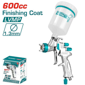 PISTOLA DE PINTAR 1.3MM (600CC) / GRAVEDAD / PARA ACABADO / INDUSTRIAL (TOTAL)