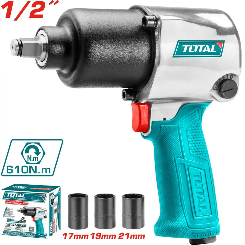 LLAVE DE IMPACTO NEUMATICA (1/2") 610NM (TOTAL)