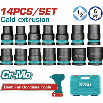 JUEGO DE COPAS DE IMPACTO CORTA CTE 1/2" (10-27 MM) X 14 PZ