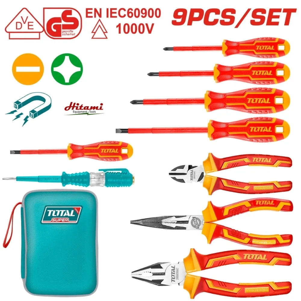 JUEGO DE HERRAMIENTA AISLADO X 9 PZS 1000V TOTAL (THKIST3092)