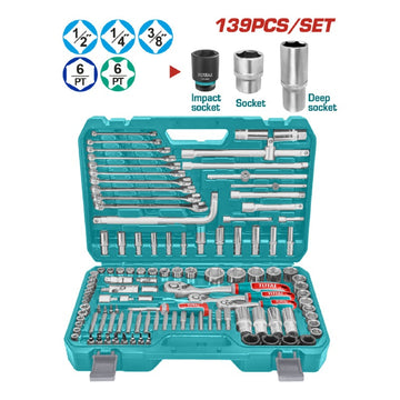 RACHE CON COPAS 1/2,1/4,3/8 X 139 PZS INDUSTRIAL SUPER TOTAL (THKTHP21396)