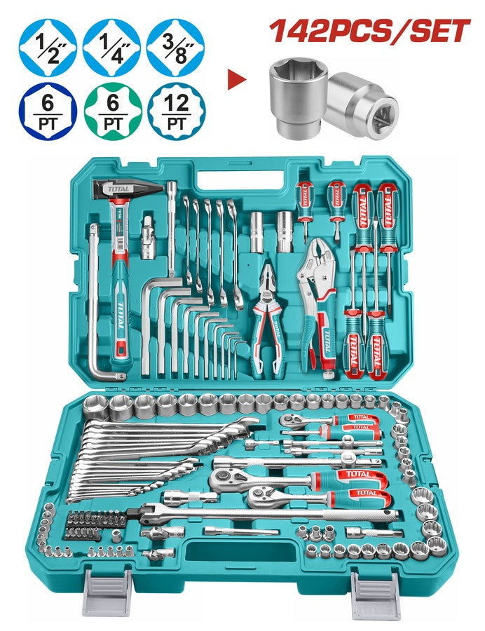 JUEGO DE HERRAMIENTAS X 142PZS / INDUSTRIAL (TOTAL)