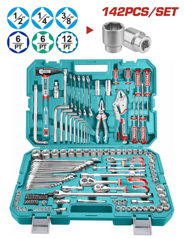 JUEGO DE HERRAMIENTAS X 142PZS / INDUSTRIAL (TOTAL)