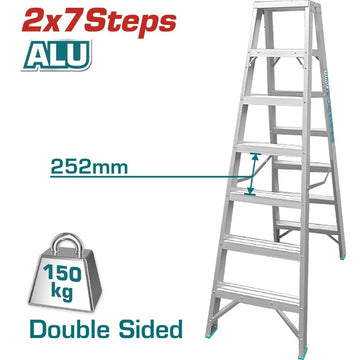 ESCALERA TIPO TIJERA 7 PASOS (ALUM) (TOTAL)