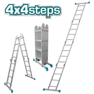 ESCALERA MULTIPOSICIÓN 4X4 PASOS (4.70M) (TOTAL)