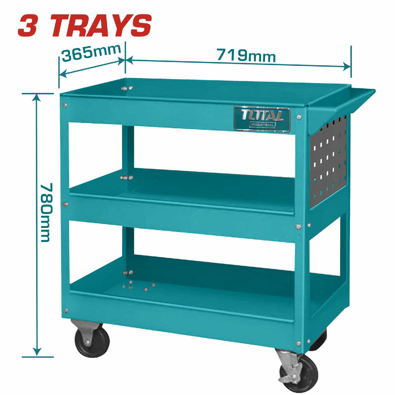 CARRO PARA HERRAMIENTAS 3 PUESTOS ( 71.9X36.5X78CM) INSDUSTRIAL SUPER TOTAL (THPTC301)