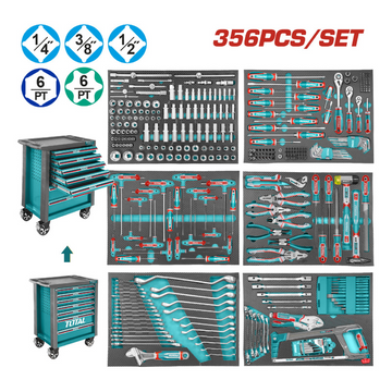 CAJA DE HERRAMIENTA CON 356 PZS INDUSTRIAL SUPER TOTAL (THPTCS73561)