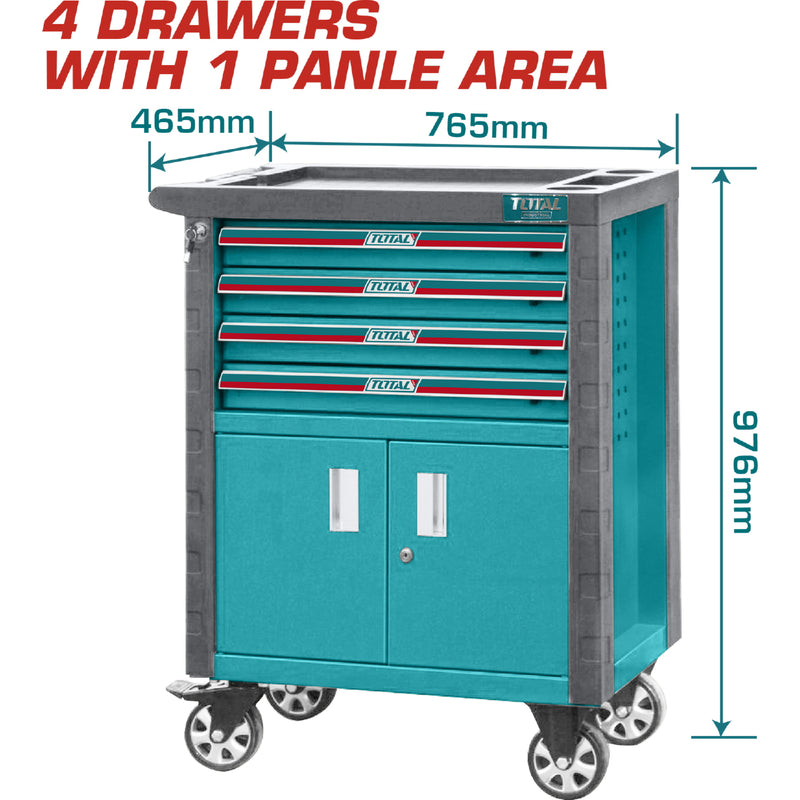 GABINETE DE 4 BANDEJAS CON RODACHIN (765*465*976MM) INDUSTRIAL SUPER TOTAL (THRC01041)