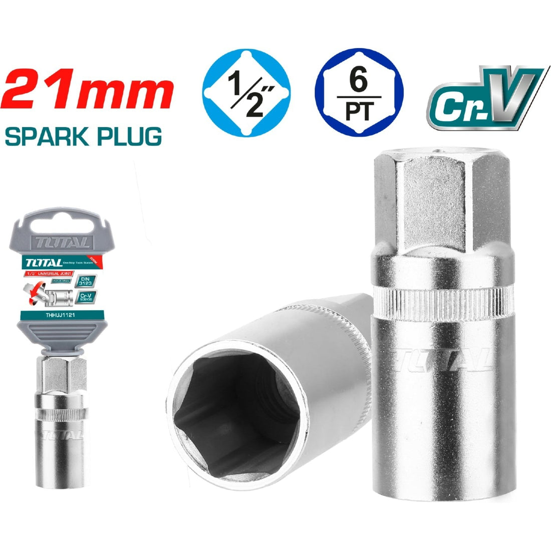 COPA BUJIA 1/2" 21MM INDUSTRIAL SUPER TOTAL