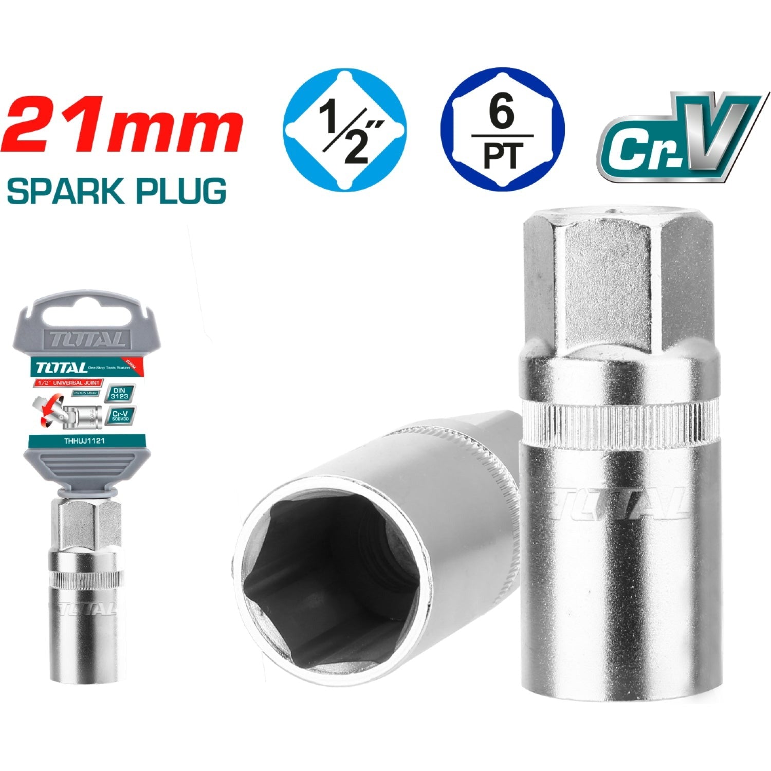 COPA BUJIA 1/2" 21MM INDUSTRIAL SUPER TOTAL