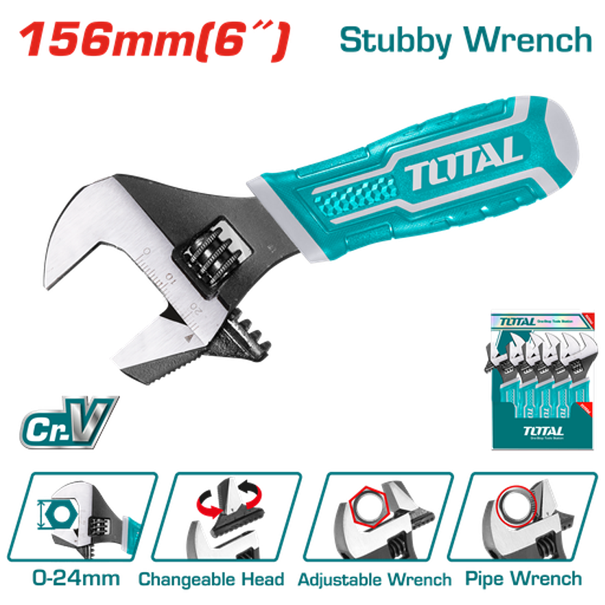 LLAVE PESTON 6" ENCAUCHETADA 2 EN 1 SUPER TOTAL