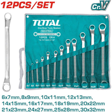 LLAVE CORONA 6-32MM JUEGO X 12 PCZ INDUSTRIAL SUPER TOTAL
