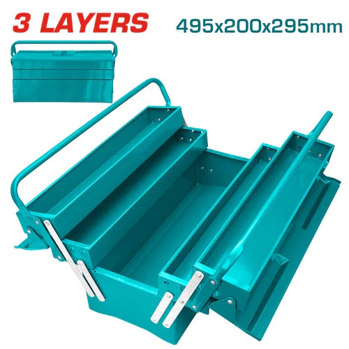 CAJA DE HERRAMIENTA (49X20X29CM) METALICA / TIPO ACORDEON (TOTAL)