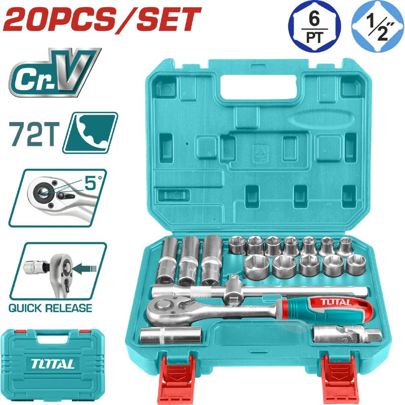 RACHE CON COPAS 1/2" X 20 PZS INDUSTRIAL SUPER TOTAL