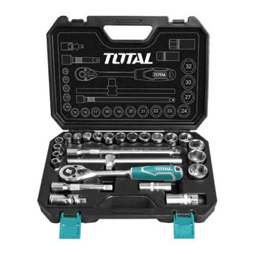 JUEGO DE COPAS CON RATCHET (1/2") X 25PZS (TOTAL)