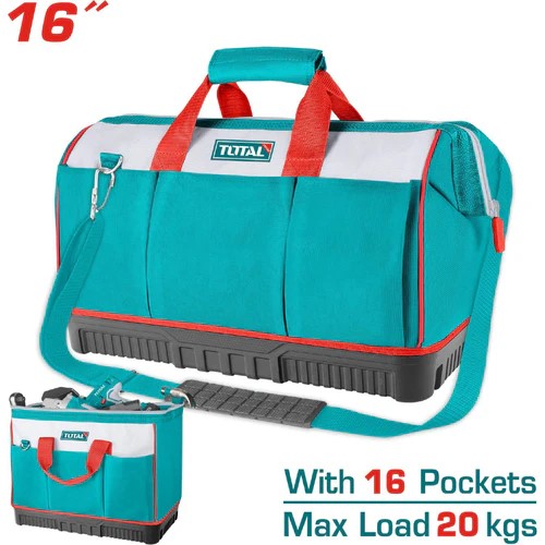 MOCHILA PORTA HERRAMIENTAS 16" BASE DURA