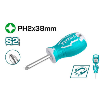 DESTORNILLADOR ESTRIA (2X38MM) PUÑO - PUNTA INMANTADA INDUSTRIAL TOTAL (TOTAL)