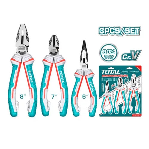 JUEGO DE ALICATES (PUNTA LARGA 6",CORTAFRIO 7",ALICATE 8") X 3PZS / INDUSTRIAL (TOTAL)