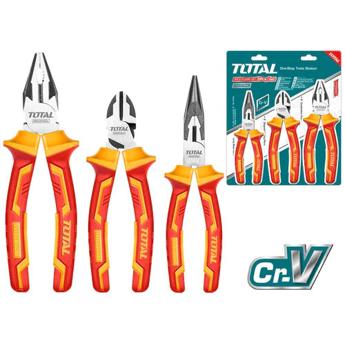 JUEGO DE ALICATES AISLADOS (PUNTA LARGA 6",CORTAFRIO 6",ALICATE 8") X 3PZS / INDUSTRIAL (TOTAL)