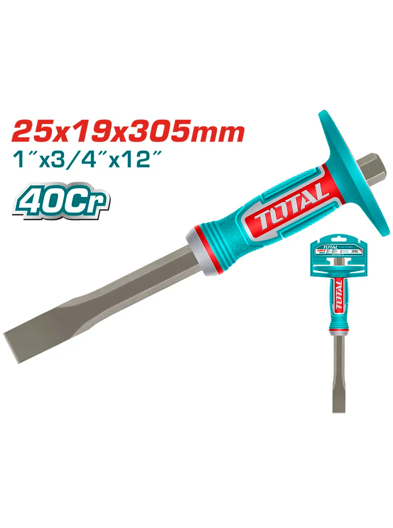 CINCEL PLANO 1" X 3/4" X 12" CON PROTECTOR INDUSTRIAL SUPER TOTAL