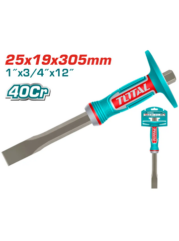 CINCEL PLANO 1" X 3/4" X 12" CON PROTECTOR INDUSTRIAL SUPER TOTAL