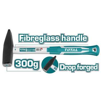 MARTILLO LATONERO 300G DE FIBRA DE VIDRIO TOTAL