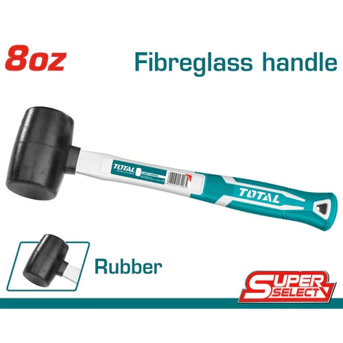 MAZO (8 OZ) DE GOMA NEGRA / MANGO FIBRA DE VIDRIO (TOTAL)
