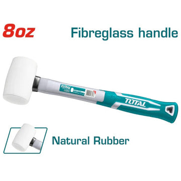 MAZO (8OZ) DE GOMA BLANCA / MANGO FIBRA DE VIDRIO (TOTAL)