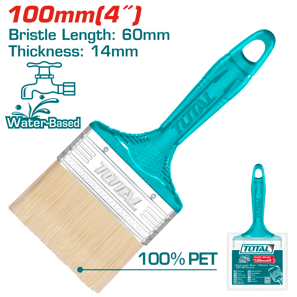 BROCHA 4" MANGO PLASTICO TOTAL
