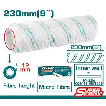 REPUESTO DE RODILLO 9" DE MICROFIBRA SUPER TOTAL (THT85951)