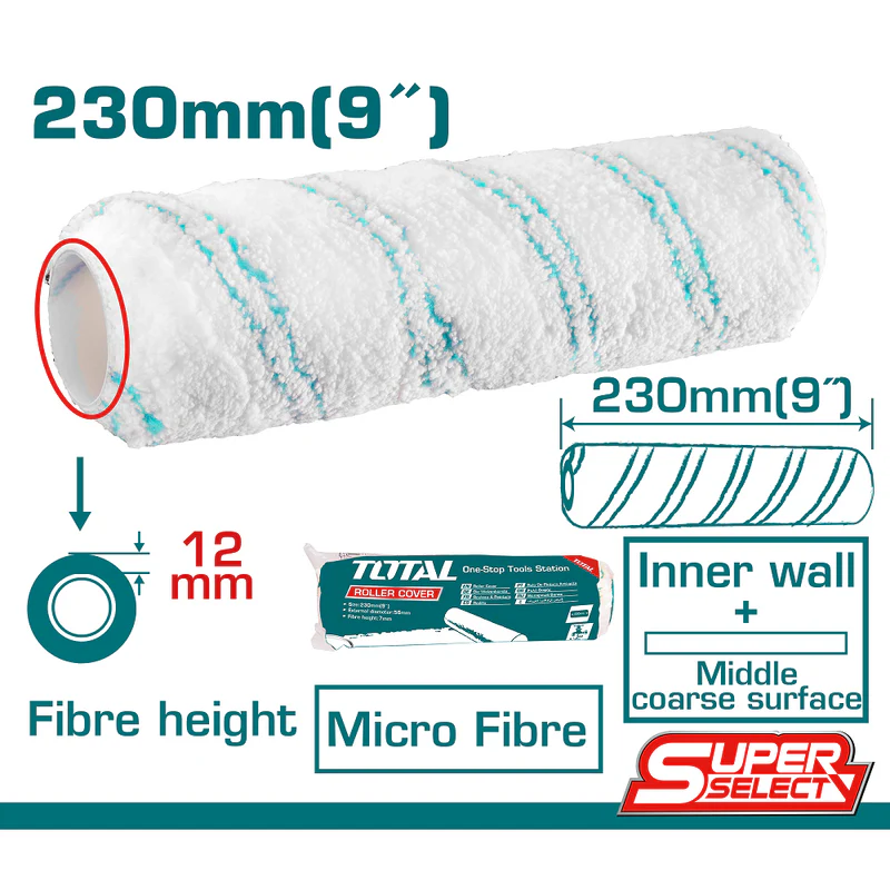 REPUESTO DE RODILLO 9" DE MICROFIBRA SUPER TOTAL (THT85951)