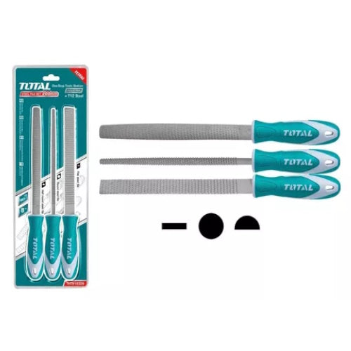 JUEGO DE LIMAS DE ACERO (8") INDUSTRIAL X 3PZS (TOTAL)