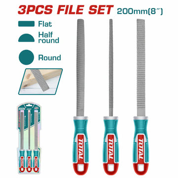 JUEGO DE LIMAS DE ACERO (8") INDUSTRIAL X 3PZS (TOTAL)