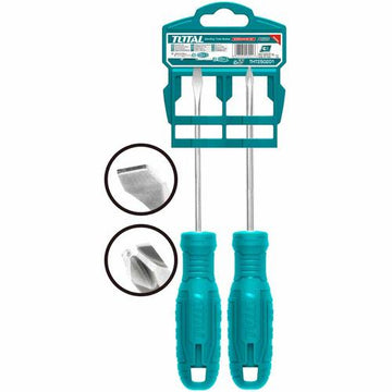 JUEGO DE DESTORNILLADORES MANGO DE PASTA X 2PZS (TOTAL)