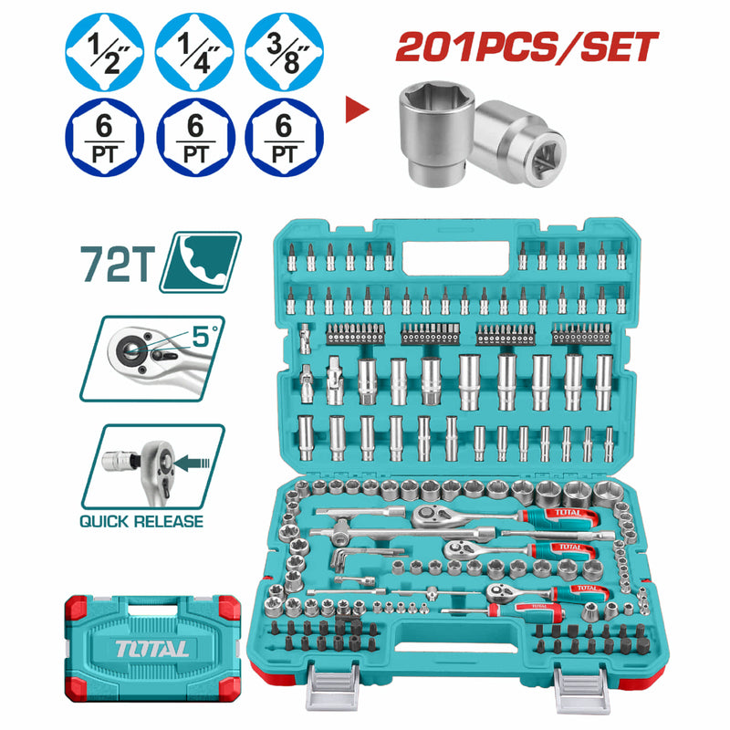 RACHE CON COPAS  1/2,1/4,3/8 X 201 PZS INDUSTRIAL SUPER TOTAL (THTS082016)